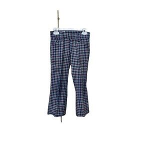 Billy the Kid Plaid Vtg Pants 70s Retro Boys Sz 4/5 Permanent Press Bell Bottoms